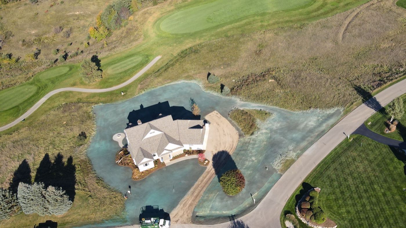 Golf course home hydroseed project